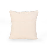 Gina Boho Cotton Throw Pillow (Set of 2), Gray and White