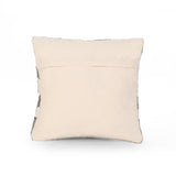 Gillian Boho Wool Pillow Cover (Set of 2), Natural Brown and White