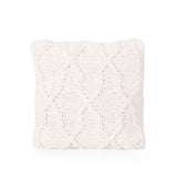 Gloria Boho Cotton Pillow Cover, Beige