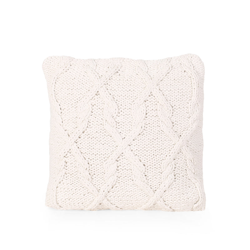 Gloria Boho Cotton Pillow Cover, Beige