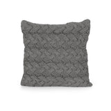 Selina Boho Cotton Pillow Cover, Gray
