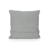 Selina Boho Cotton Pillow Cover, Gray