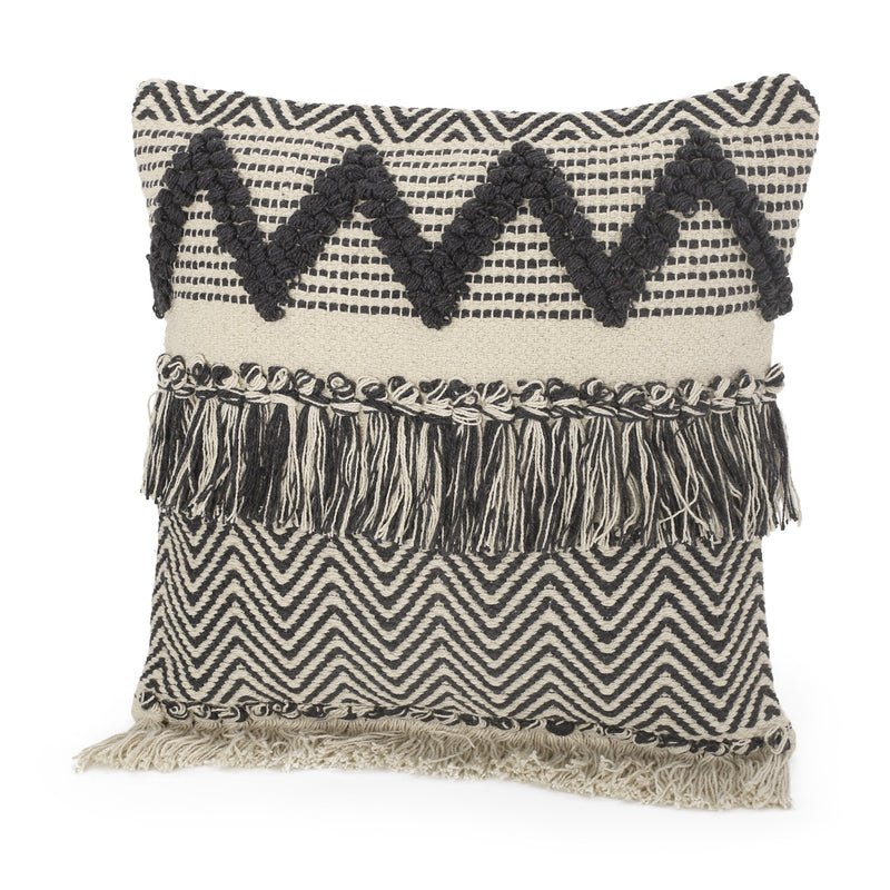 Daphanie Hand-Loomed Boho Throw Pillow