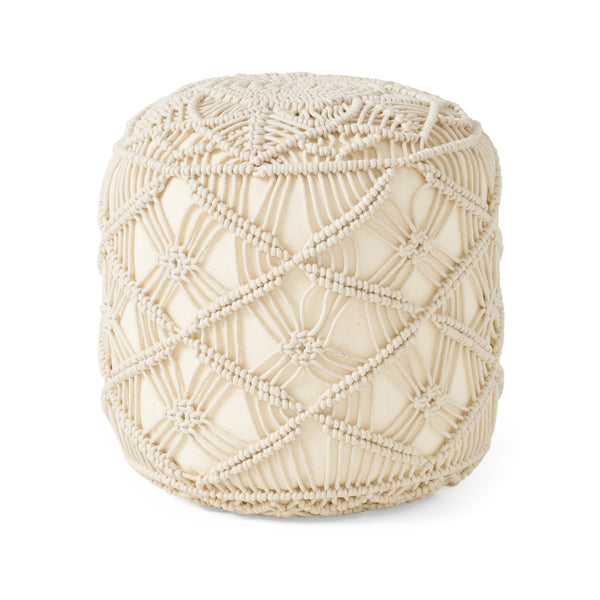 Shashwat Macrame Cube Pouf