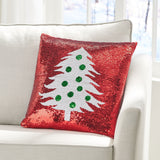 Romious Glam Sequin Christmas Throw Pillow