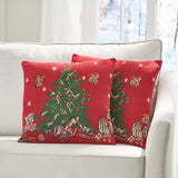 Benoit Modern Fabric Christmas Throw Pillow Cover