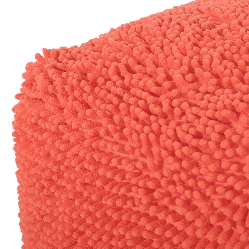Moloney Modern Microfiber Chenille Square Pouf