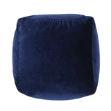 Isleta Modern Velveteen Cube Pouf