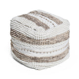 Rut Contemporary Handcrafted Fabric Cube Pouf
