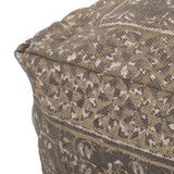 Hinton Handcrafted Boho Fabric Cube Pouf