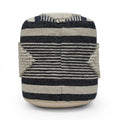 Villard Boho Handcrafted Fabric Cylinder Pouf