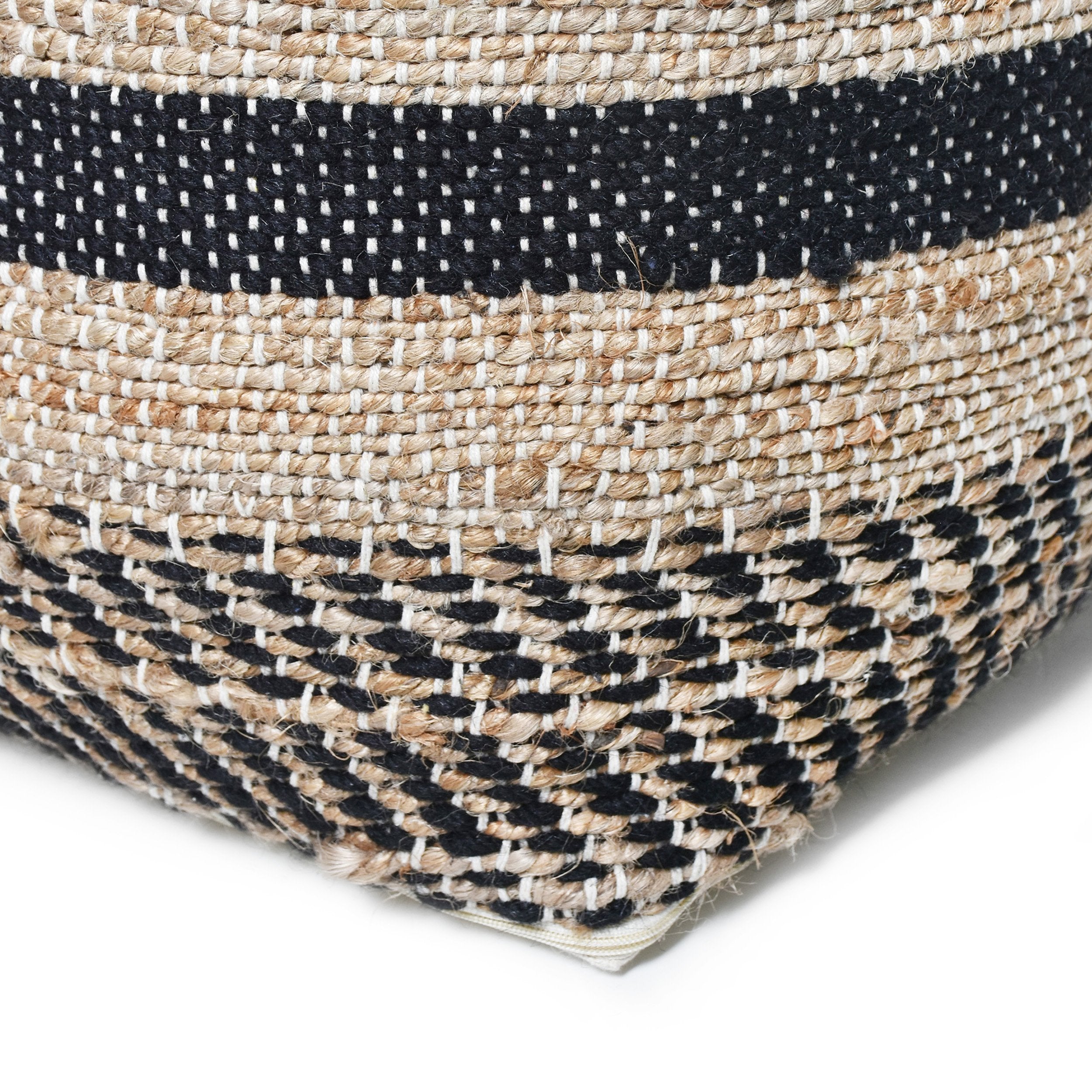 Lola Boho Handcrafted Fabric Cube Pouf