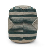 Villard Boho Handcrafted Fabric Cylinder Pouf