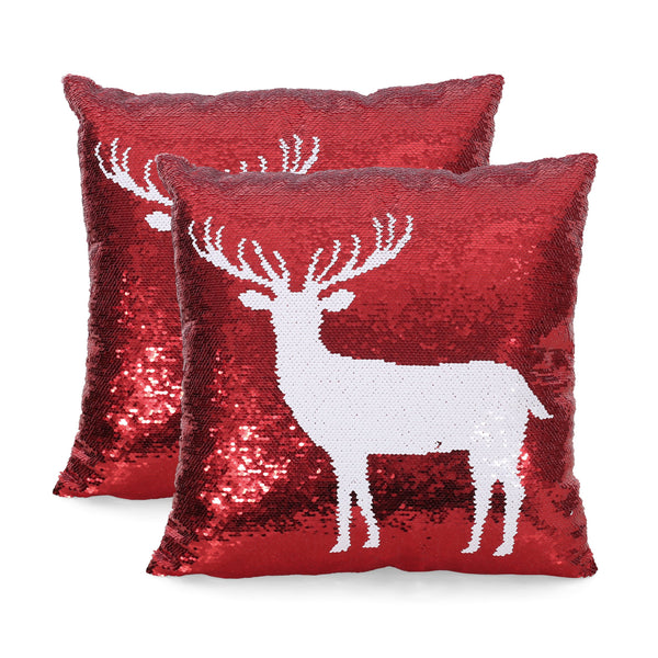 Desota Glam Sequin Christmas Throw Pillow