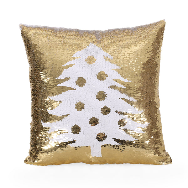 Krosp Glam Sequin Christmas Throw Pillow