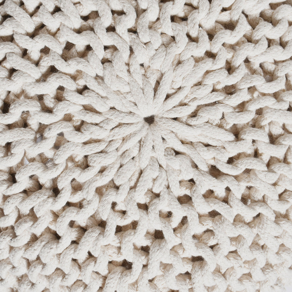 Poona Handcrafted Modern Cotton Pouf
