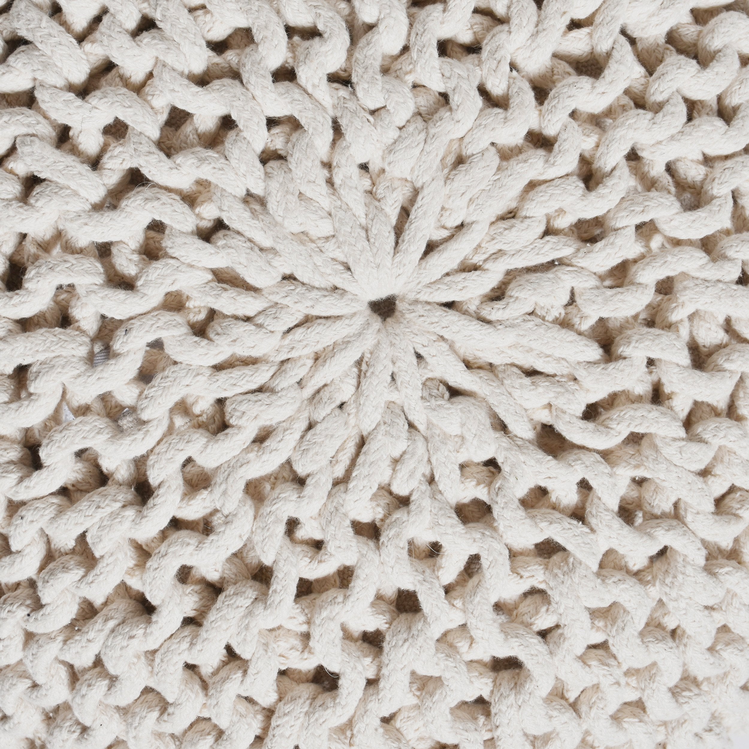 Poona Handcrafted Modern Cotton Pouf