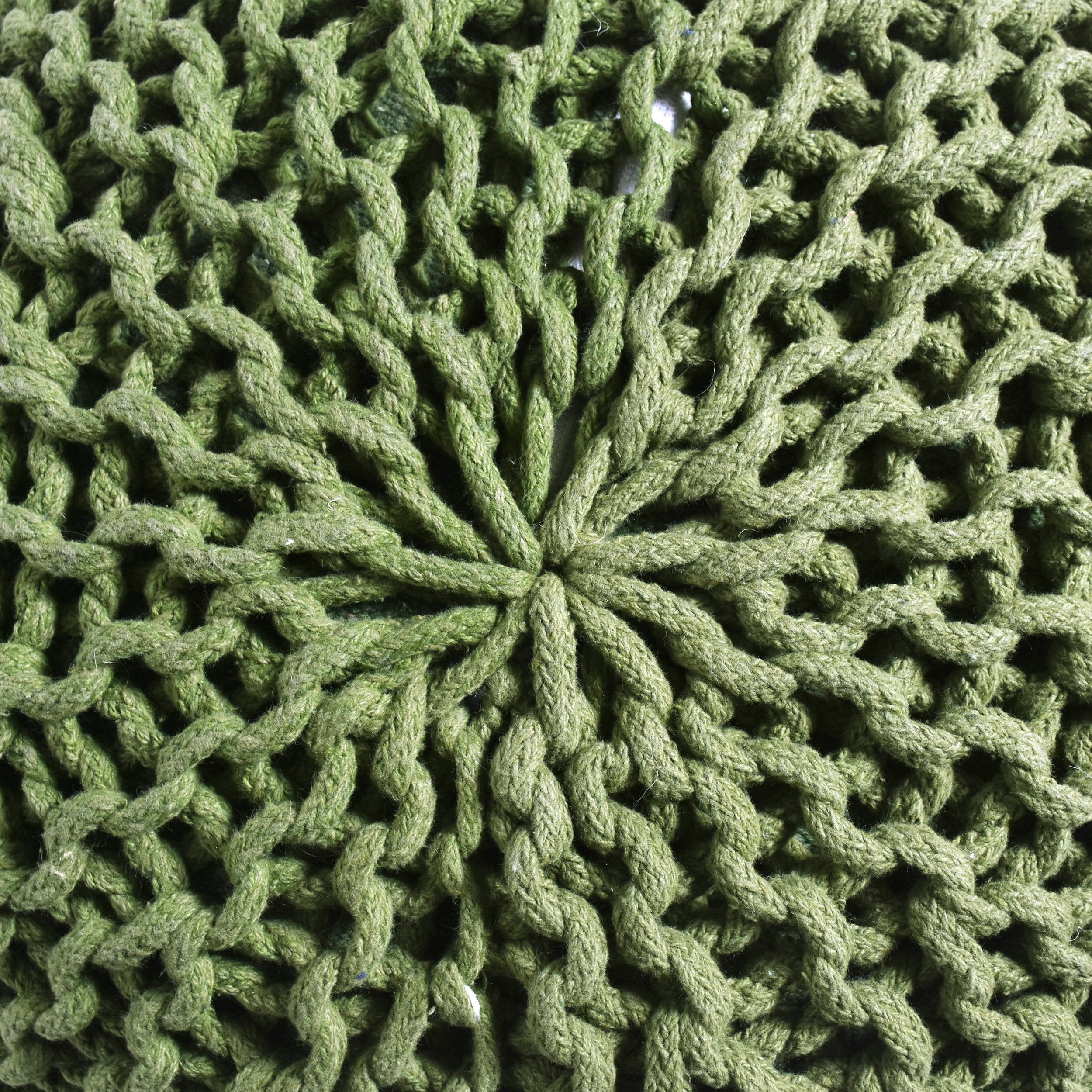 Poona Handcrafted Modern Cotton Pouf
