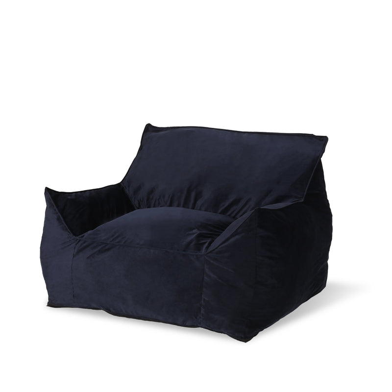 Ehlen Modern Velveteen Bean Bag Chair with Armrests