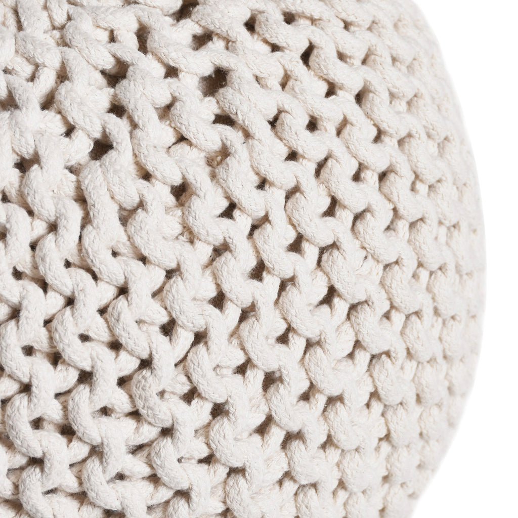 Poona Handcrafted Modern Cotton Pouf