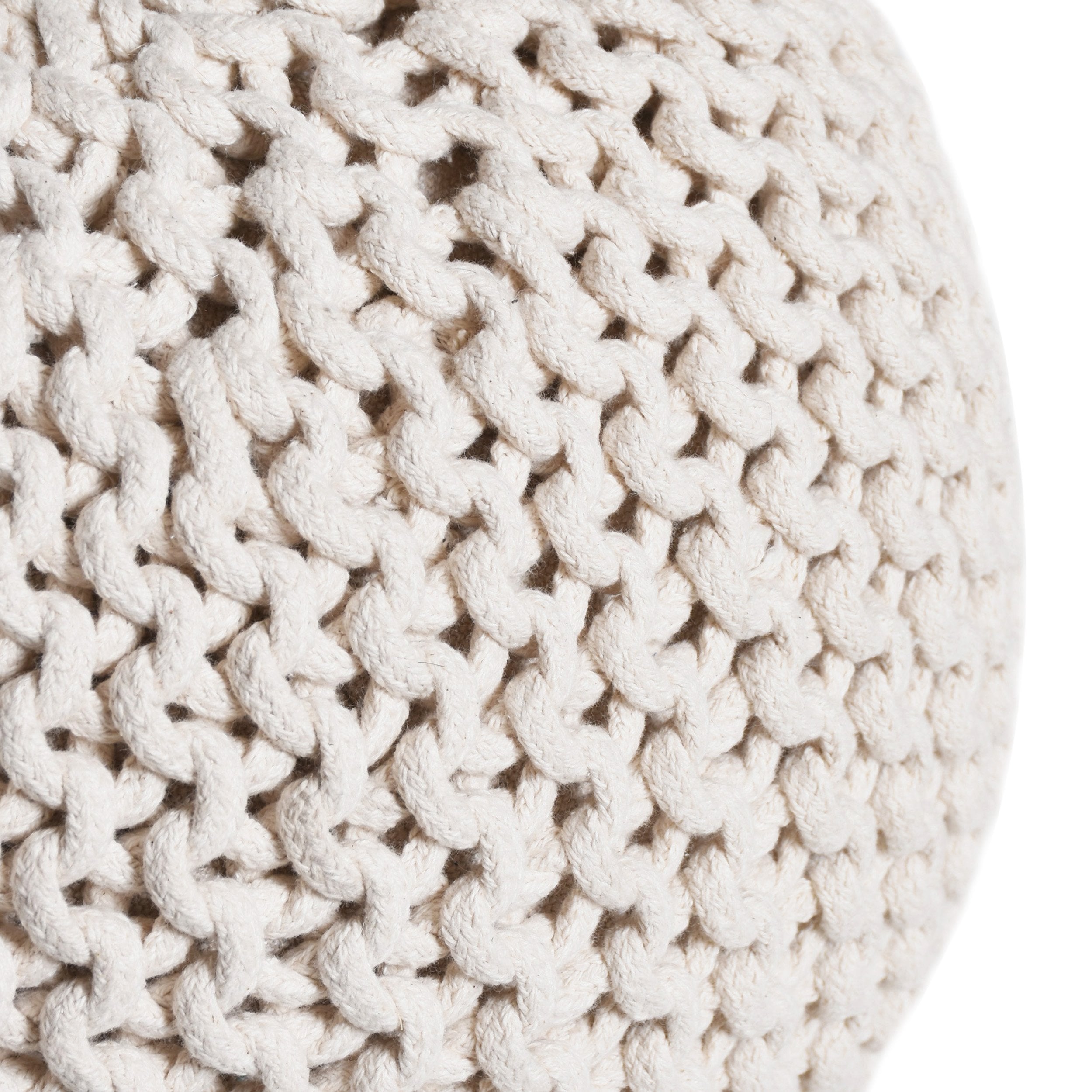 Poona Handcrafted Modern Cotton Pouf