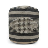 Villard Boho Handcrafted Fabric Cylinder Pouf