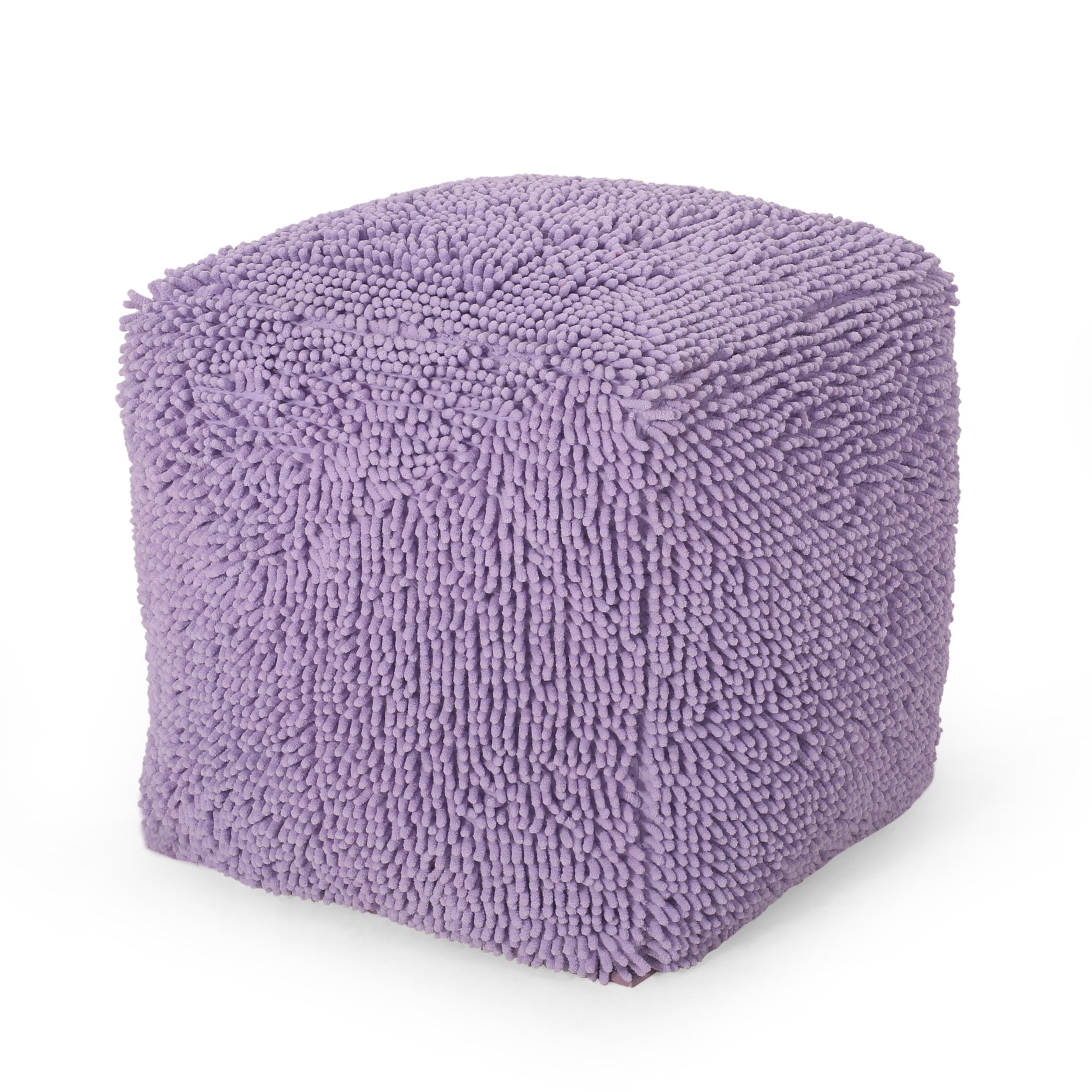 Moloney Modern Microfiber Chenille Square Pouf