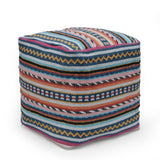 Hilliard Boho Handcrafted Peruvian Print Cube Pouf