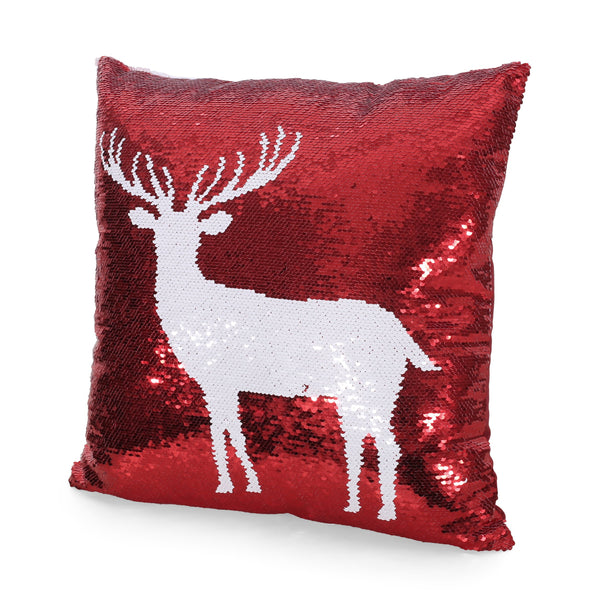 Desota Glam Sequin Christmas Throw Pillow Cover