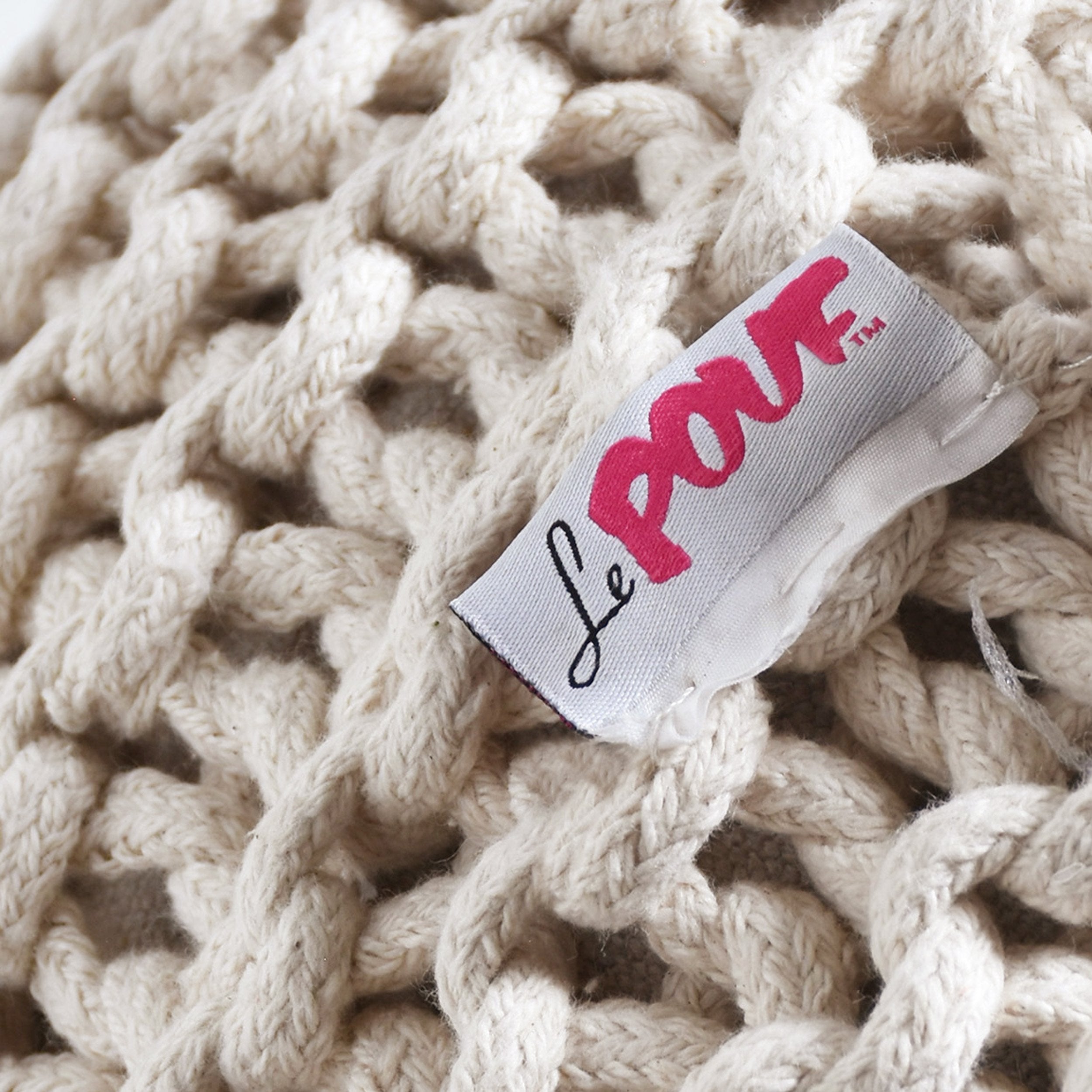 Poona Handcrafted Modern Cotton Pouf
