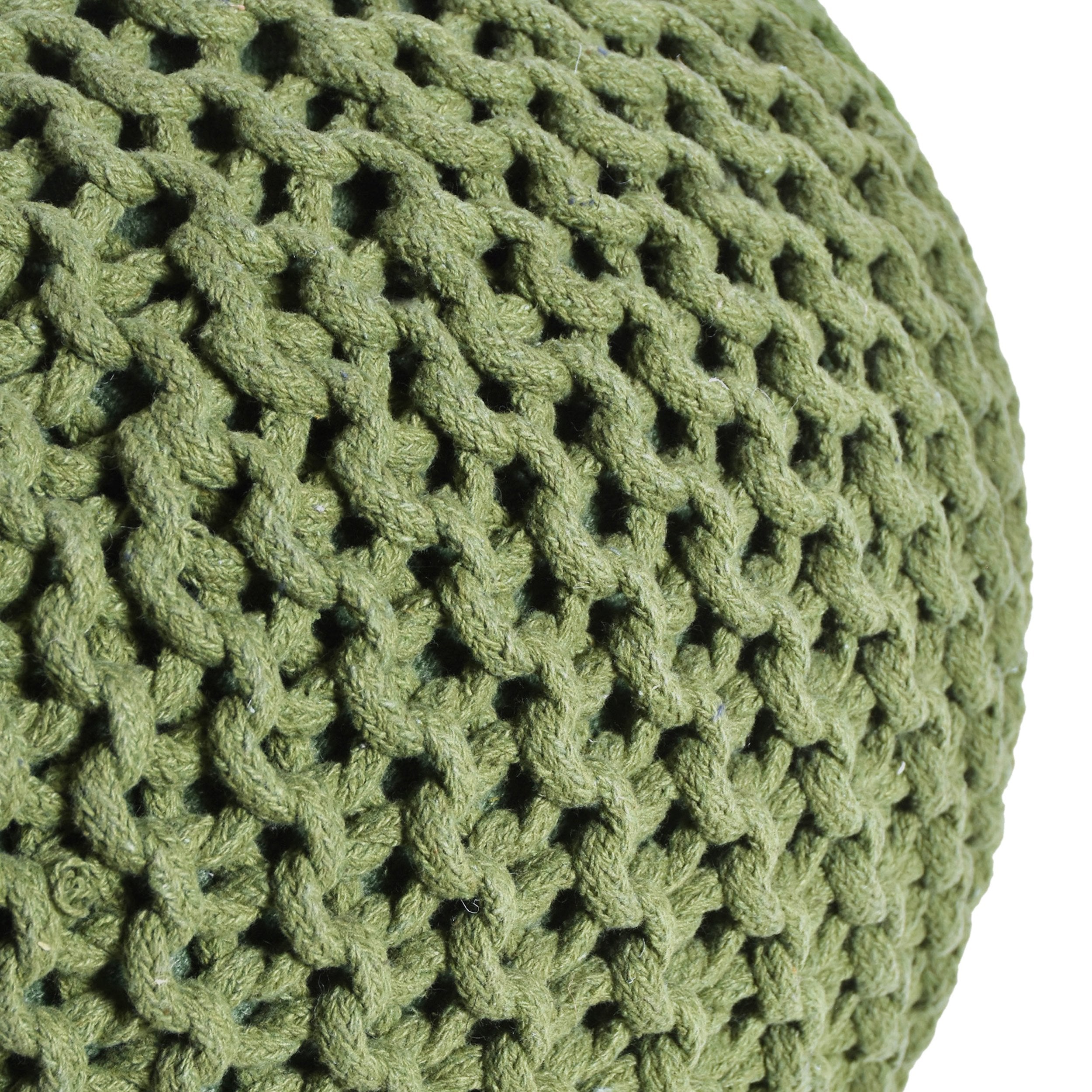 Poona Handcrafted Modern Cotton Pouf